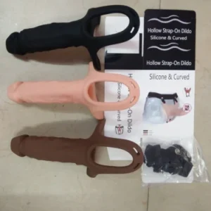 Curve Dong Hollow Silicone Strap-on 3