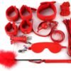 Full Leather BDSM SEX KIT Red Color