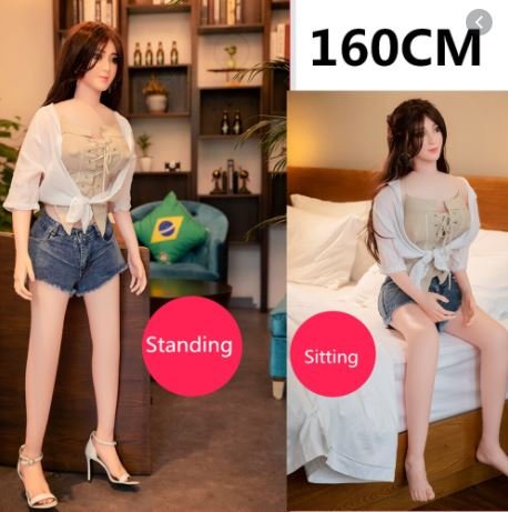 Realistic Love Dolls 155cm Rubber Woman Sit & Stand Inflatable Sex Doll For Men 3