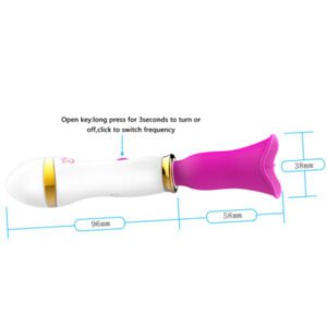 2 In ! Tongue Clitoris Oral Licking Nipple Sucking Vibrator 10
