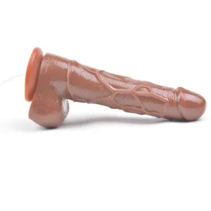 Brown Color Multi-Speed Vibrating and Rotating Dildo with Suction Cup 3