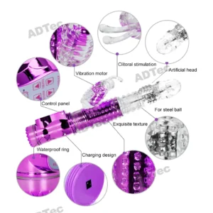 Rechargeable Jack Rabbit Thrusting Dildo Vibratora 6